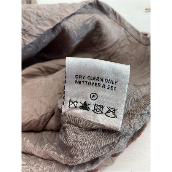 Anthropologie Yoana Baraschi Coffee Orange White Embroidered Skirt Size 10P - Picture 9 of 10